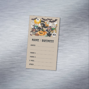 Halloween Cats Funny Party Magnetic Business Card
