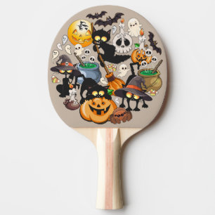 Halloween Cats Funny Party Ping Pong Paddle