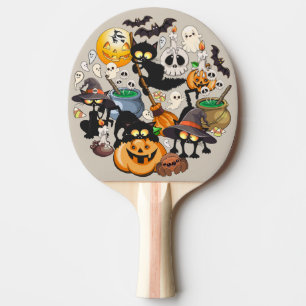 Halloween Cats Funny Party Ping Pong Paddle