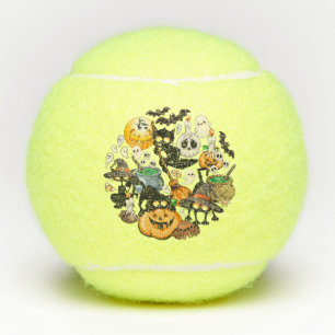 Halloween Cats Funny Party Tennis Balls