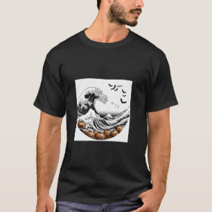 Halloween Cats in Hokusai s Great Wave T Shirt