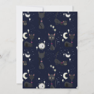 Halloween Cats in the night postcard