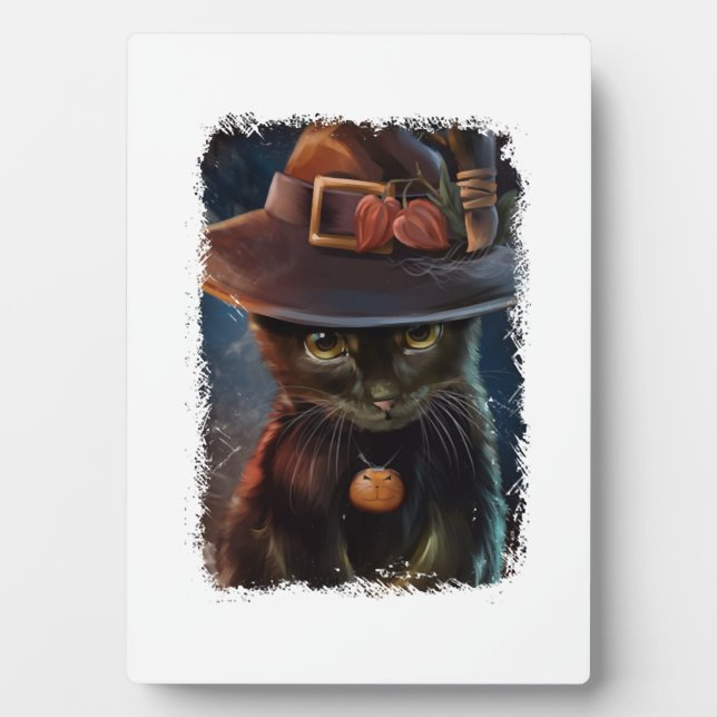 Halloween Cats Kittens Plaque (Front)