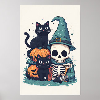 Halloween Cats Poster