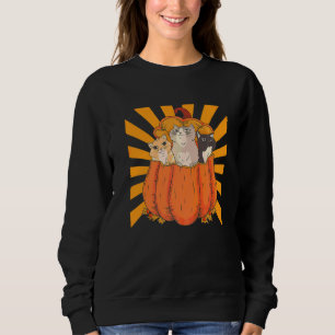 Halloween Cats Pumpkin Kitten Sweatshirt