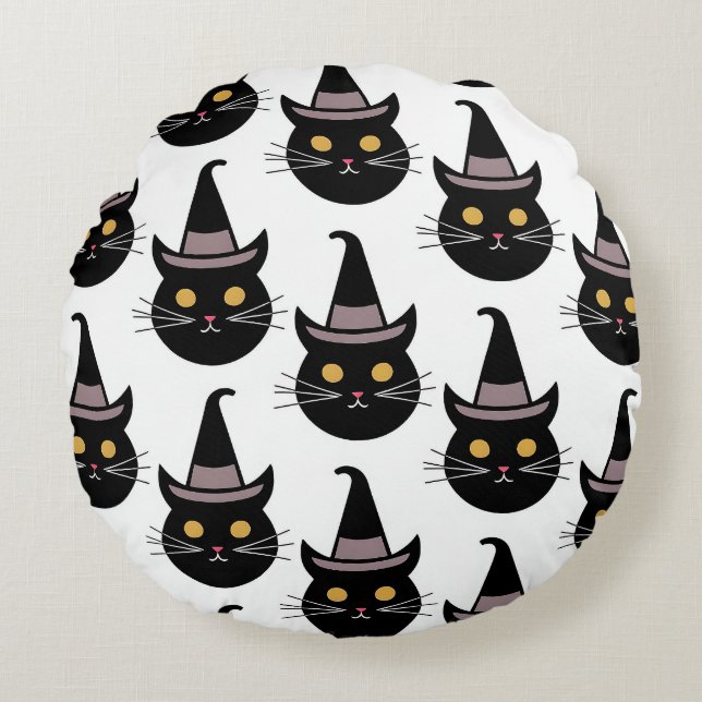 Halloween Cats Round Cushion (Front)