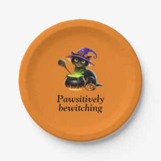 Halloween Cats T-Shirt Paper Plate