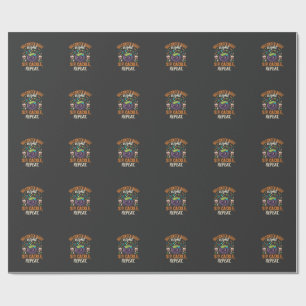 Halloween Cauldron Party Cheers Wrapping Paper