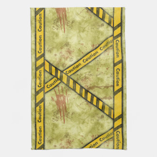 Halloween Caution Taped laboratory Tea Towel