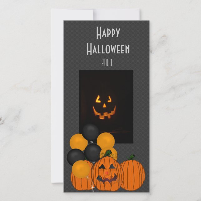 Halloween Celebration Photo Card (Front)