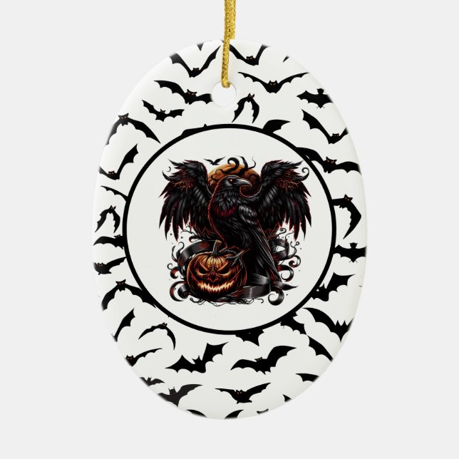 Halloween  ceramic tree decoration (Front)