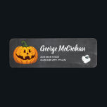 Halloween Chalkboard Little Pumpkin<br><div class="desc">Personalised Halloween Chalkboard Little Pumpkin Label. For further customisation,  please click the "Customise it" button and use our design tool to modify this template.</div>