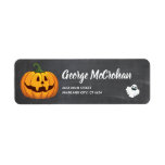 Halloween Chalkboard Little Pumpkin<br><div class="desc">Personalised Halloween Chalkboard Little Pumpkin Label. For further customisation,  please click the "Customise it" button and use our design tool to modify this template.</div>
