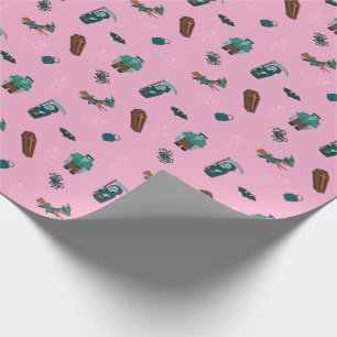 Halloween Character Pattern Gift Wrap 🦇🕸️