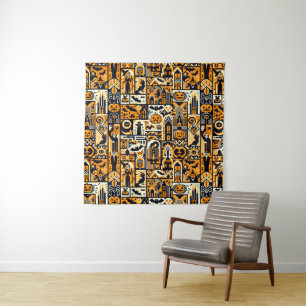 Halloween Characters Backdrops Tapestry