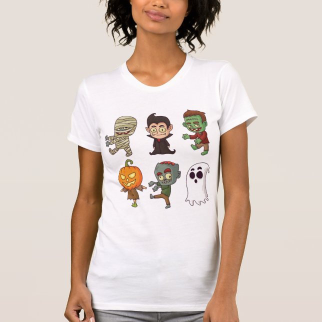 Halloween Characters   T-Shirt (Front)