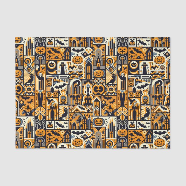 Halloween Characters Tissue Paper (Front)