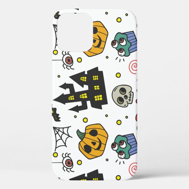 Halloween Characters: Whimsical Seamless Pattern Case-Mate iPhone Case (Back)