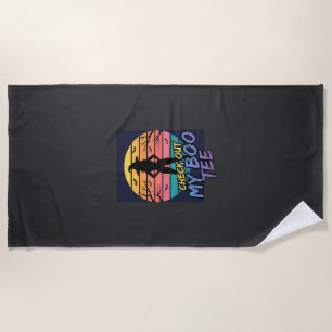 Halloween Check Out My Boo Tee Design_1 Beach Towel
