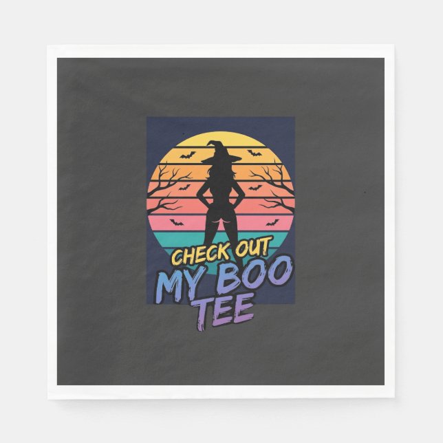 Halloween Check Out My Boo Tee Design_1 Napkin (Front)
