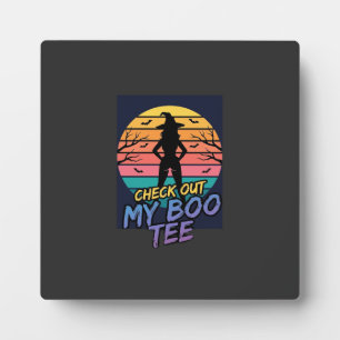 Halloween Check Out My Boo Tee Design_1 Plaque