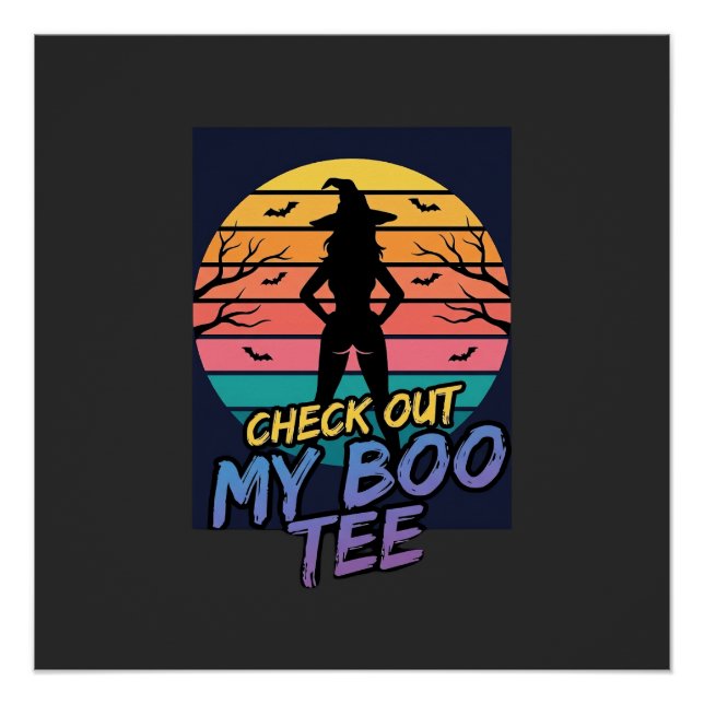 Halloween Check Out My Boo Tee Design_1 Poster (Front)
