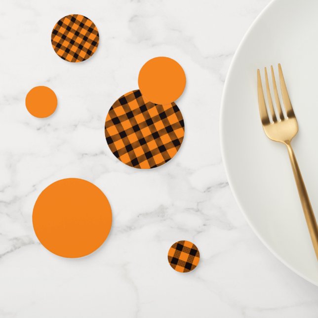 Halloween Check Pattern Confetti (Group)