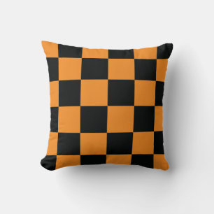 Halloween Checkers Pattern Cushion