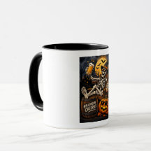 Halloween Cheers! Mug, Chilling Skeleton with Beer
