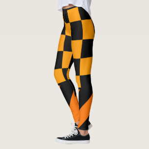 Halloween Chequered & Striped Leggings