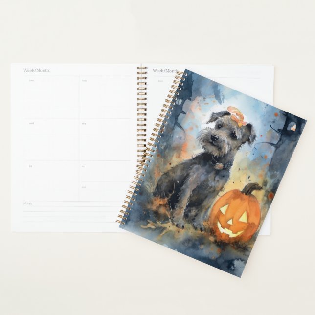 Halloween Chesapeake Bay Terrier With Pumpkins Planner (Display)