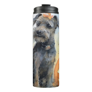 Halloween Chesapeake Bay Terrier With Pumpkins Thermal Tumbler