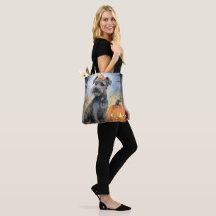 Halloween Chesapeake Bay Terrier With Pumpkins Tote Bag