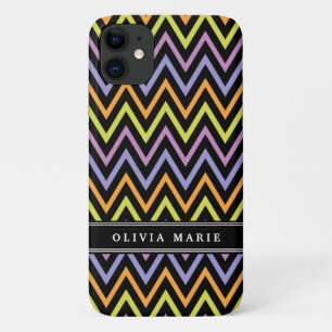 Halloween Chevron Pattern and Name Case-Mate iPhone Case