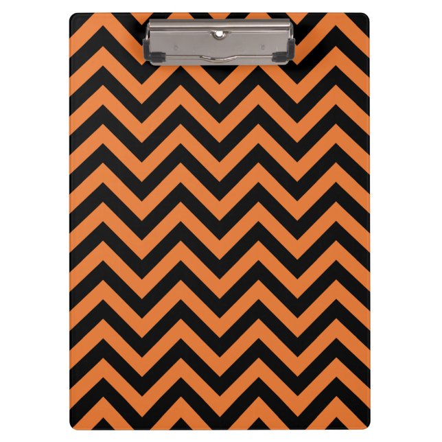 Halloween Chevron Pattern Clipboard (Front)