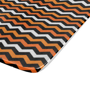 Halloween Chevron Stripe Cutting Board