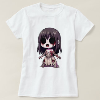 Halloween Chibi In Scary Halloween Costume Design T-Shirt