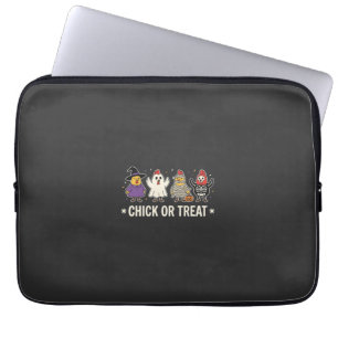 Halloween Chick or Treat Funny Chicken Costume Des Laptop Sleeve