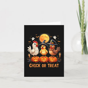 Halloween Chicken Chick Or Treat Funny Halloween Card
