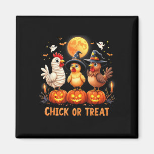 Halloween Chicken Chick Or Treat Funny Halloween Magnet