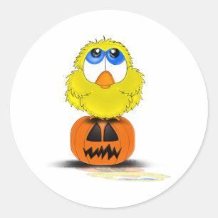 Halloween Chicken Classic Round Sticker