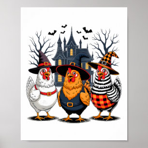 Halloween Chicken Witch Spooky Season For Men Wome Poster