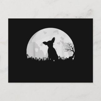 Halloween Chihuahua Costume Gift Moon Funny Postcard