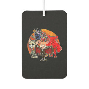 Halloween Chihuahua Costume Mummy Evil Witch Pumpk Car Air Freshener