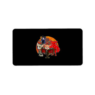 Halloween Chihuahua Costume Mummy Evil Witch Pumpk Label