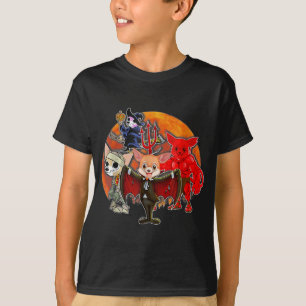 Halloween Chihuahua Costume Mummy Evil Witch Pumpk T-Shirt