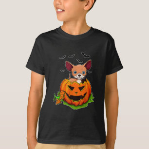 Halloween Chihuahua Dog Lovers Pumpkin Grunge Jack T-Shirt