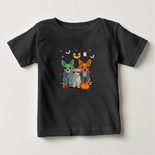 Halloween Chihuahua Dog Witch Cute Gift Dachshund Baby T-Shirt