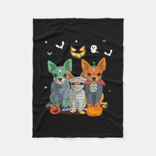 Halloween Chihuahua Dog Witch Cute Gift Dachshund Fleece Blanket