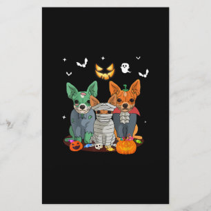 Halloween Chihuahua Dog Witch Cute Gift Dachshund Stationery
